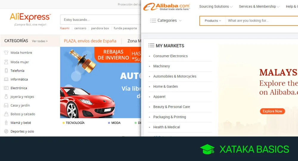 Diferencia entre Alibaba y Aliexpress