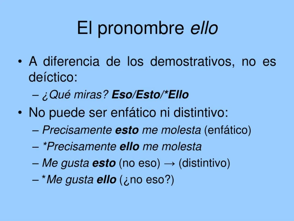 Diferencia entre ello y esto