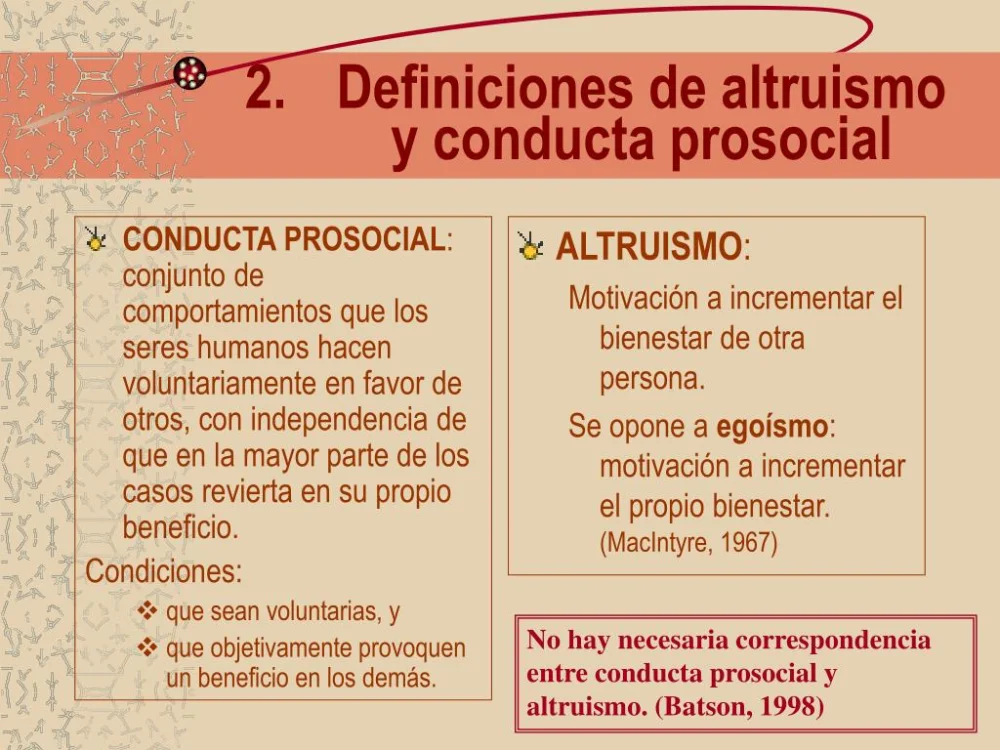 Diferencia entre altruismo y comportamiento prosocial