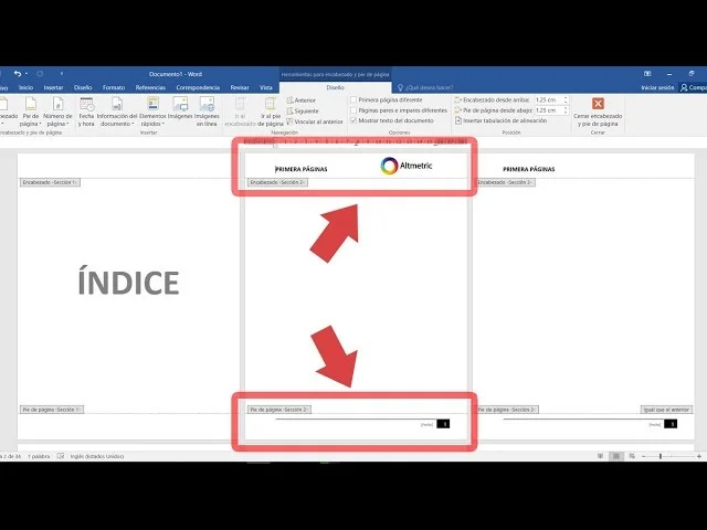 Diferencia entre encabezado y pie de página