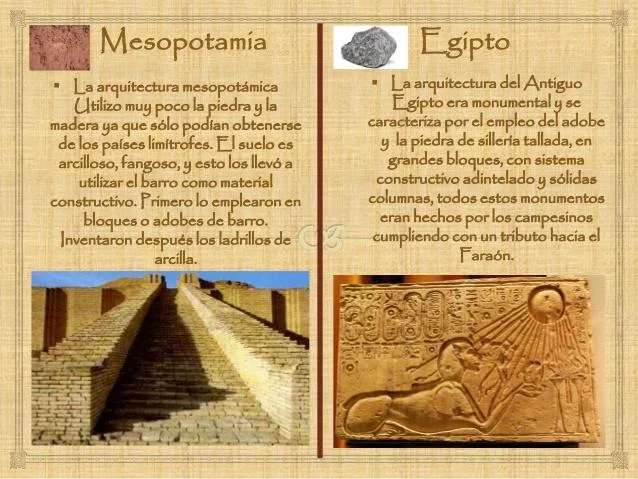 Diferencia entre Mesopotamia y Egipto