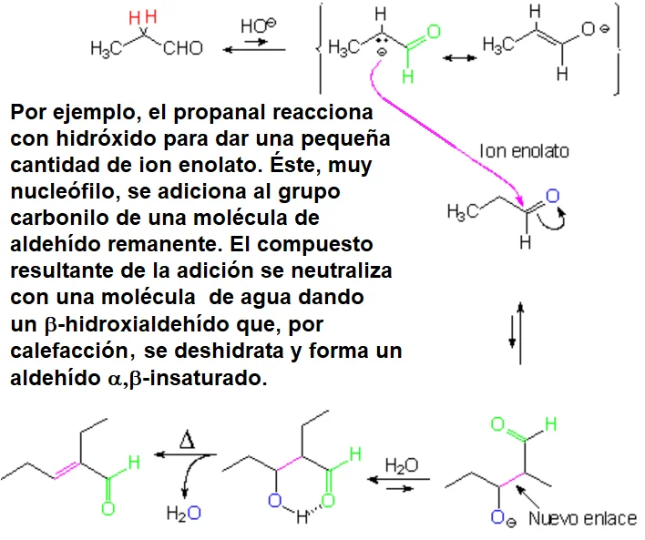 Diferencia entre condensación aldólica y condensación aldólica cruzada
