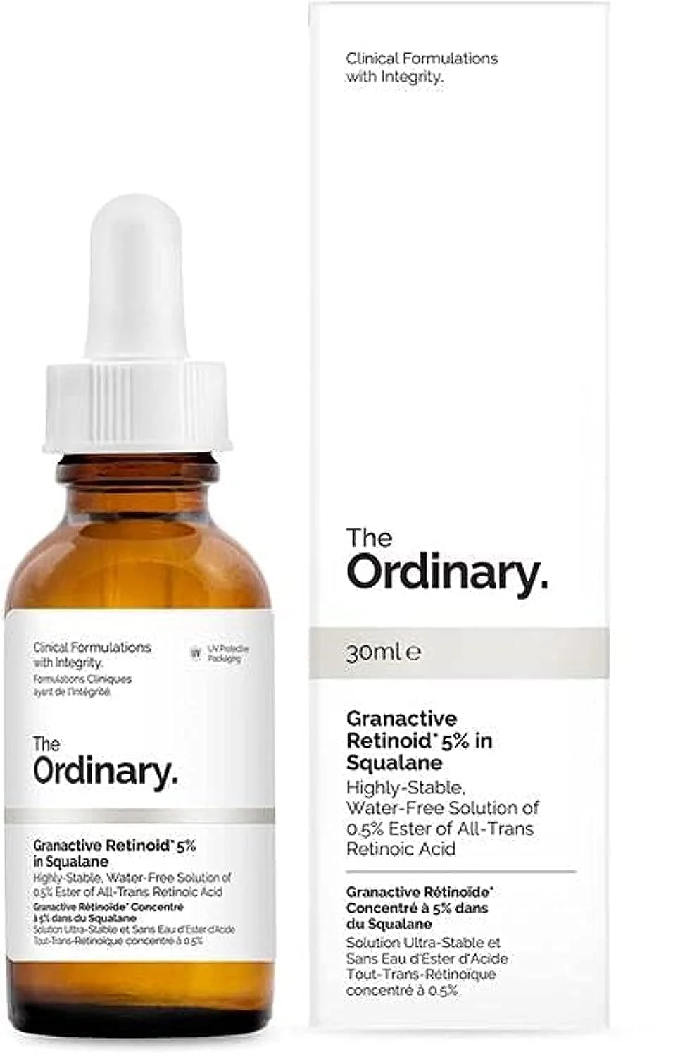 Diferencia entre la emulsión de retinoide granactivo y el escualano