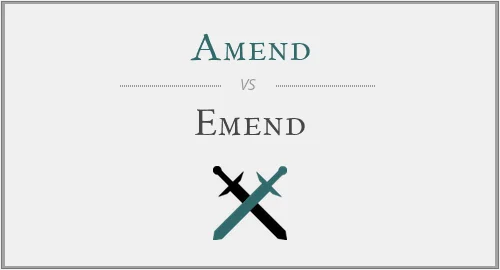Diferencia entre Amend y Emend