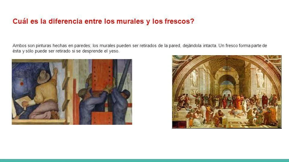 Diferencia entre fresco y mural