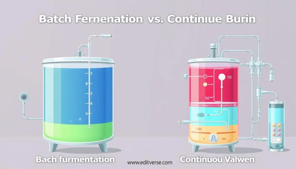 Diferencia entre la fermentación por lotes y la continua