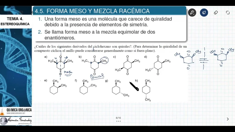 Diferencia entre mezcla racémica y compuesto meso