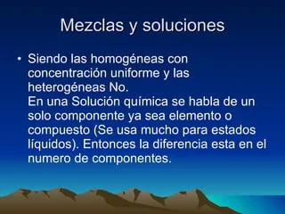 Diferencia entre mezcla y solución