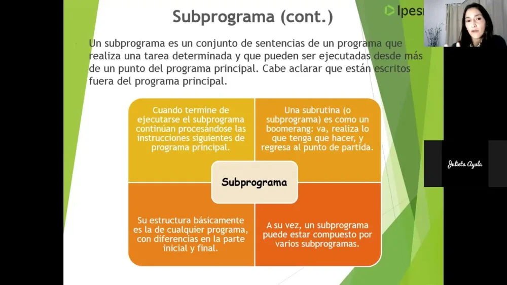 Diferencia entre un subprograma y una aplicación