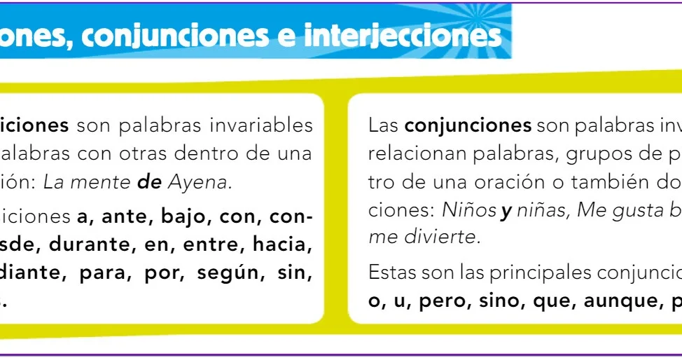Diferencia entre conjunción e interjección