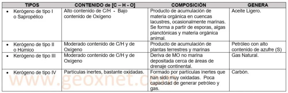 Diferencia entre el kerógeno y el betún
