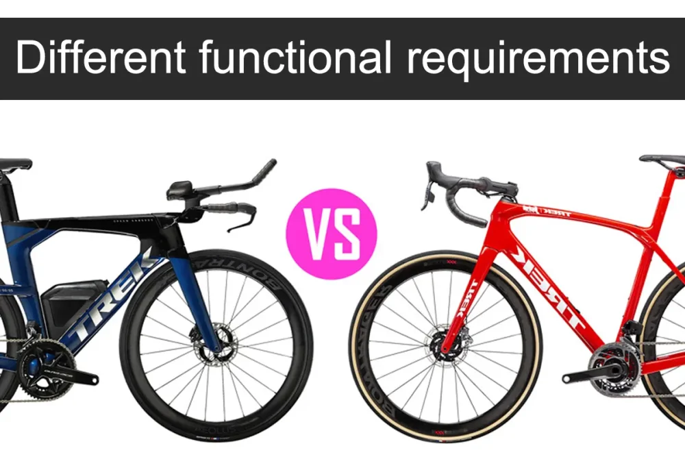 Diferencia entre una bicicleta de triatlón y una bicicleta de carretera