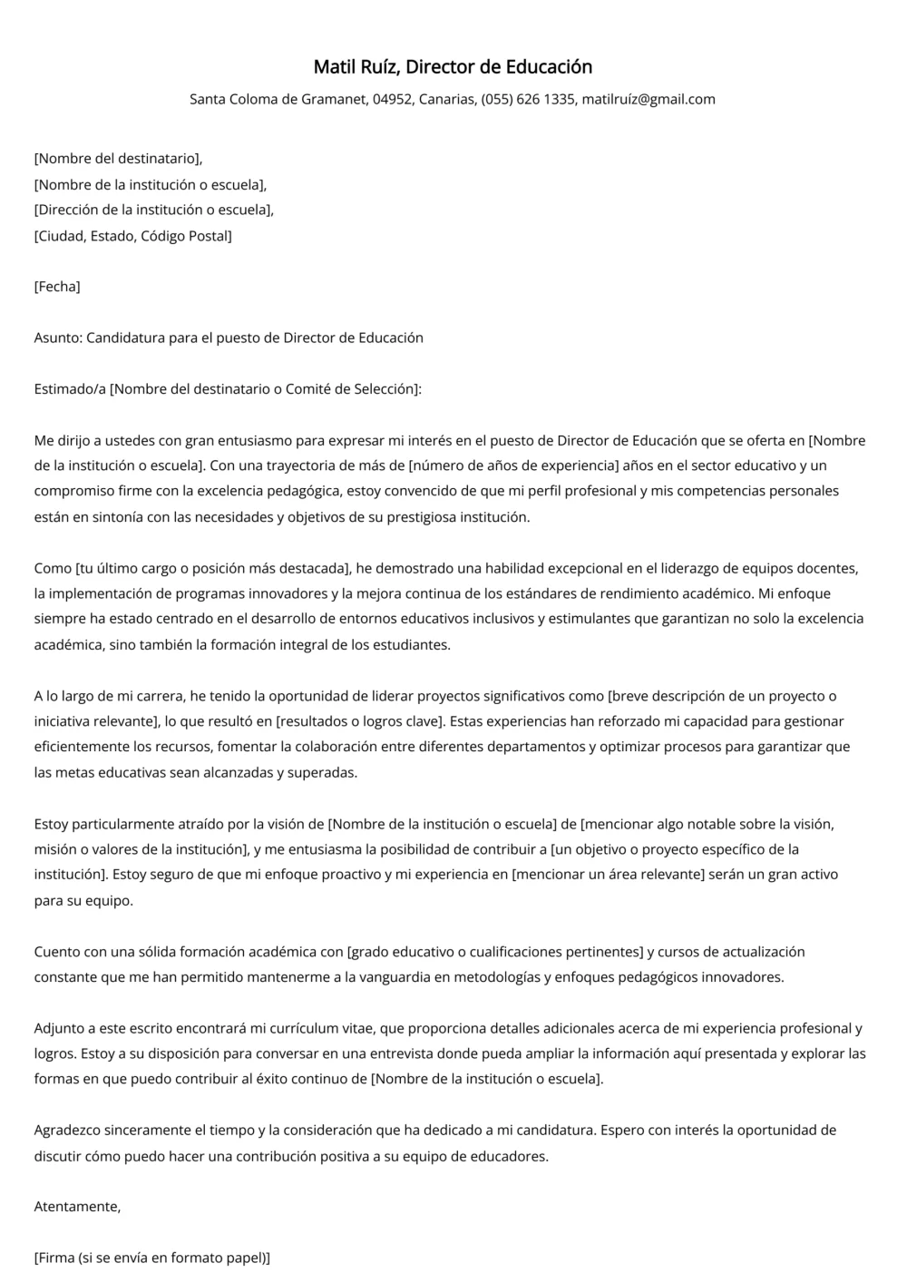 Cómo escribir una carta de presentación Educación