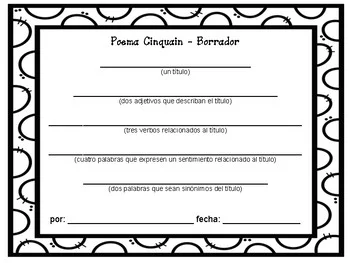 Cómo escribir un poema Cinquain
