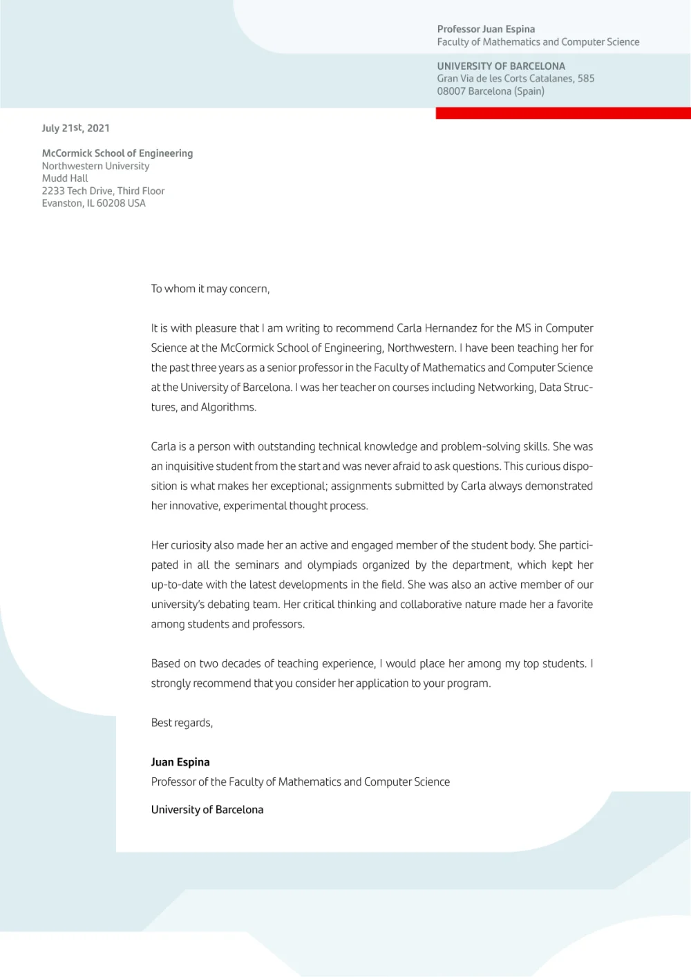 Cómo escribir una carta de recomendación