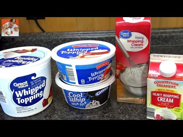 Diferencia entre Cool Whip y crema batida