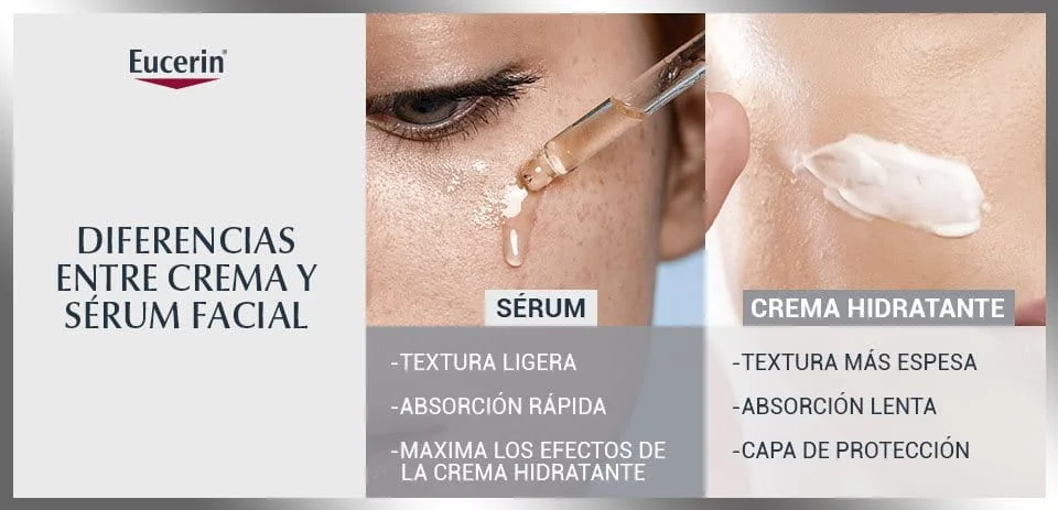 Diferencia entre una crema facial y un suero