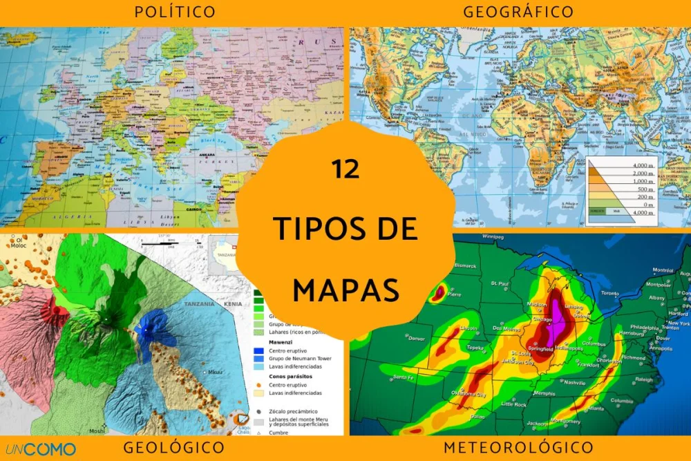 ¿Cuáles son los diferentes tipos de mapas?