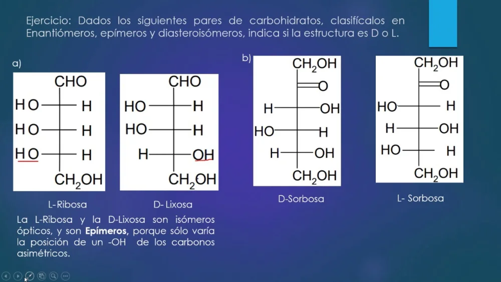 Diferencia entre anómeros y epímeros
