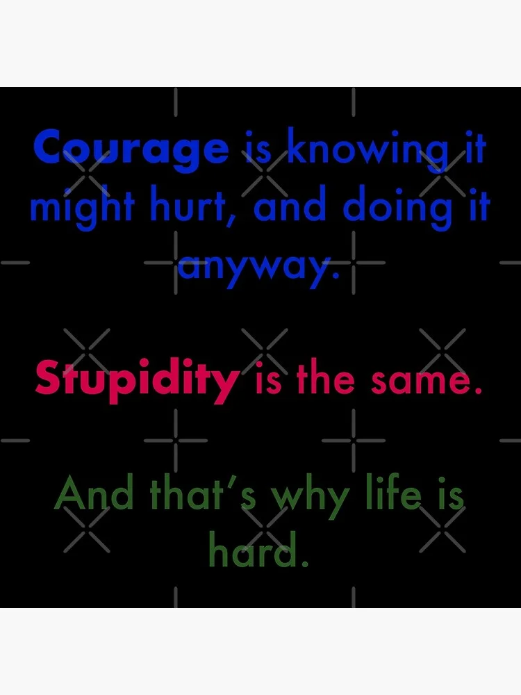 Diferencia entre coraje y estupidez