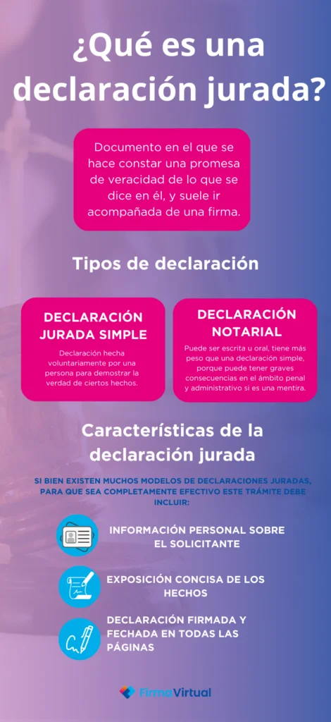 Diferencia entre una declaración jurada y una declaración jurada