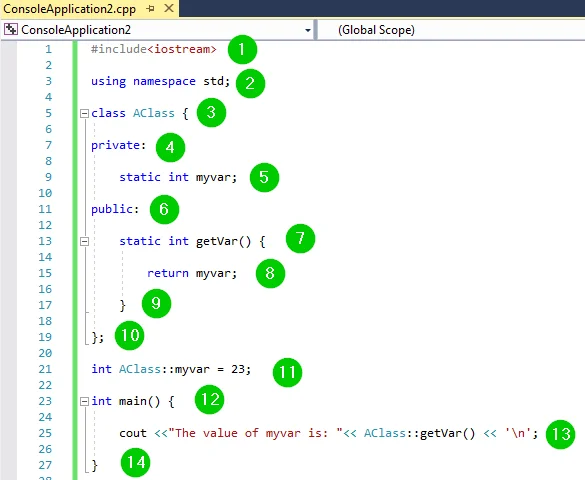 Diferencia entre una función estática y una función constante en C++