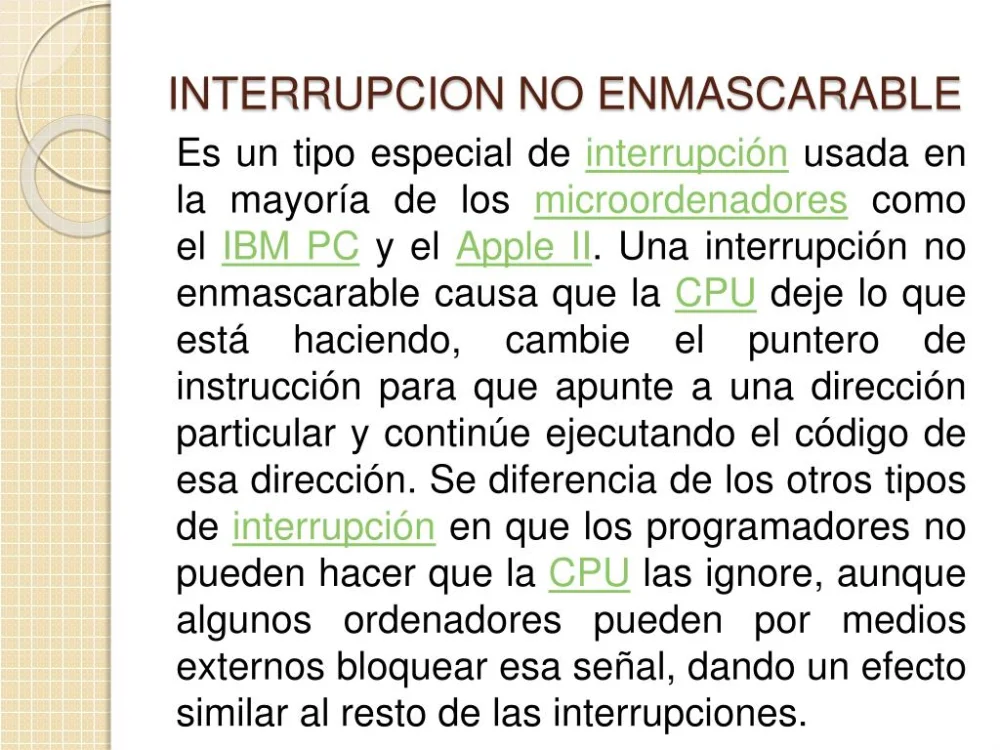 Diferencia entre una interrupción enmascarable y una no enmascarable