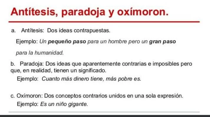 Diferencia entre antítesis y paradoja