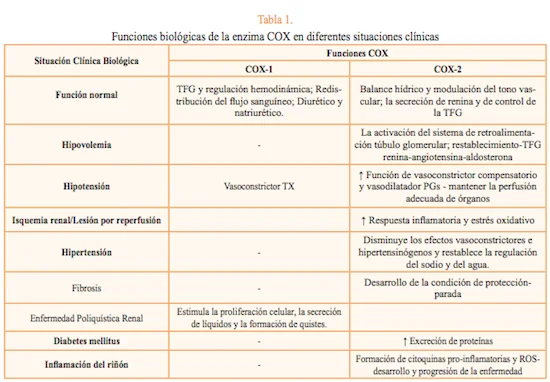 Diferencia entre COX-1 y COX-2