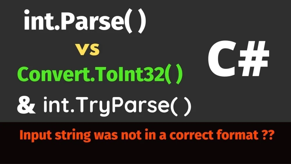 Diferencia entre int Parse y Convert ToInt32 en C#