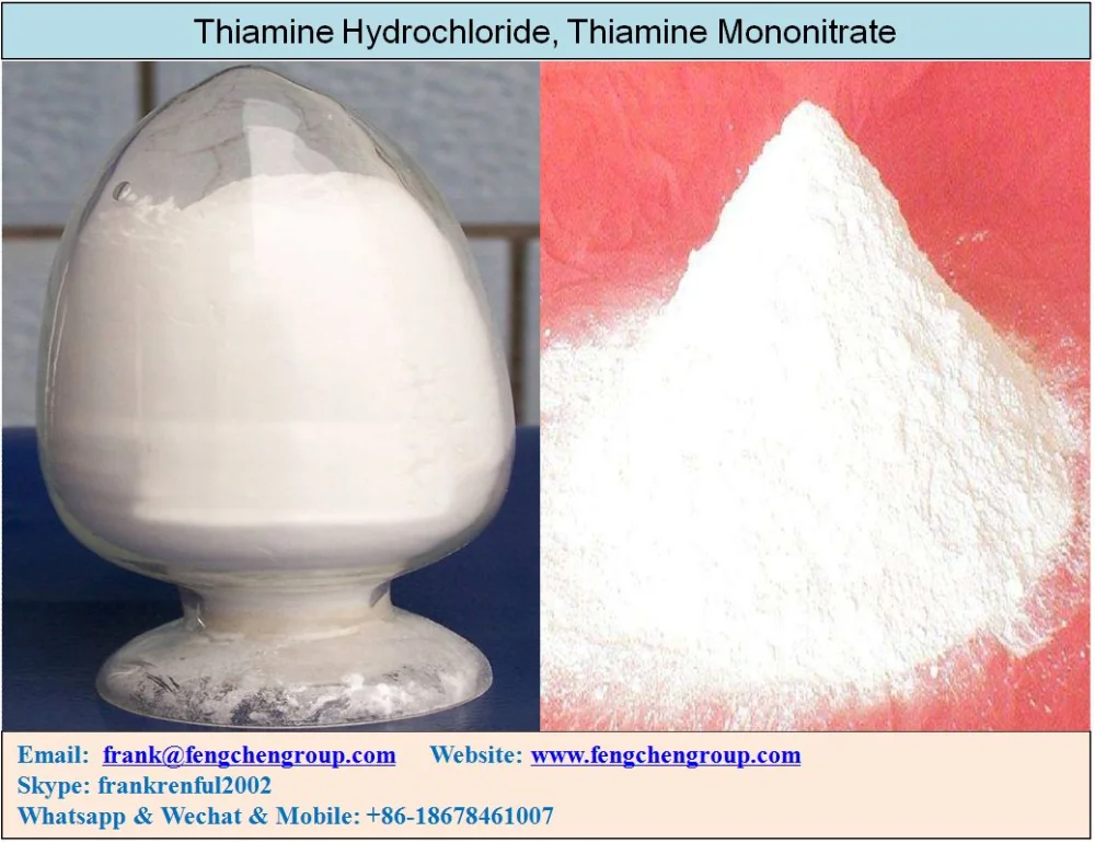 Diferencia entre mononitrato de tiamina y clorhidrato de tiamina