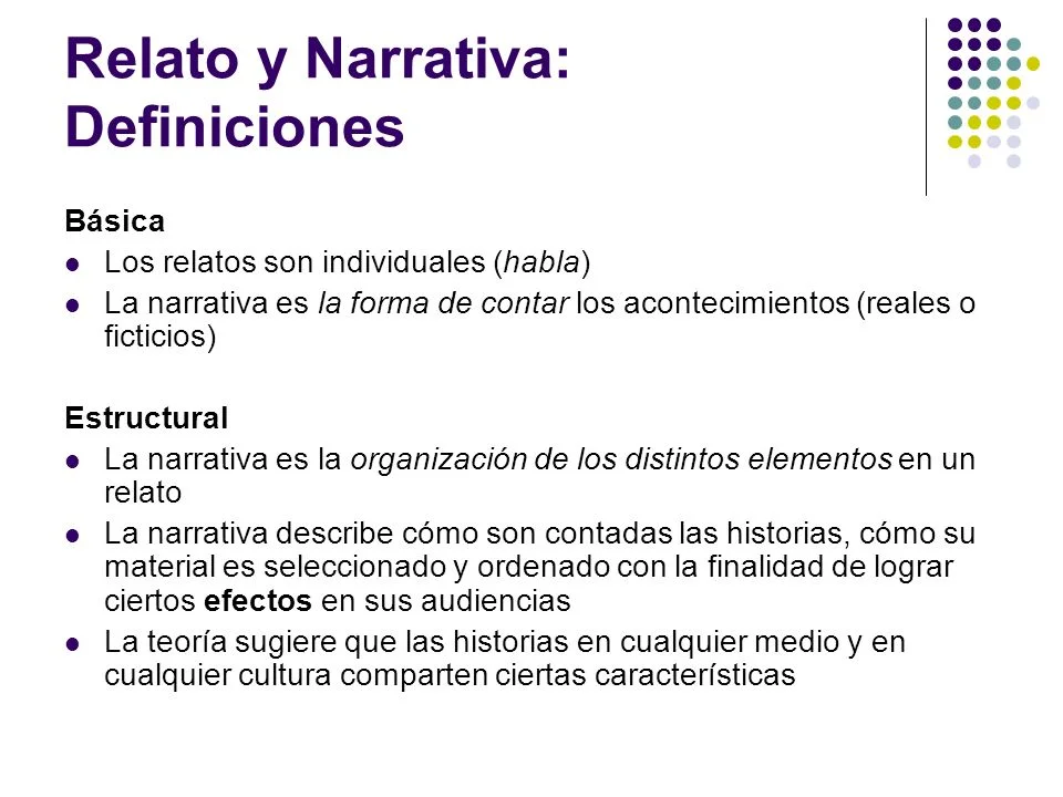 Diferencia entre relato y narrativa