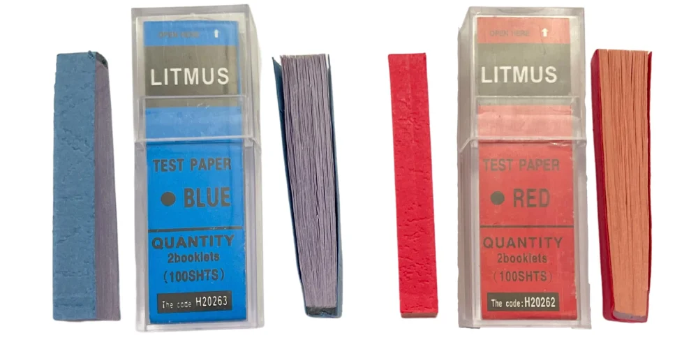 Diferencia entre el papel tornasol rojo y el azul