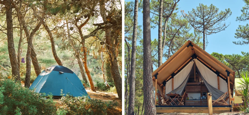 Diferencia entre glamping y camping
