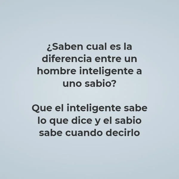 Diferencia entre inteligente y sabio