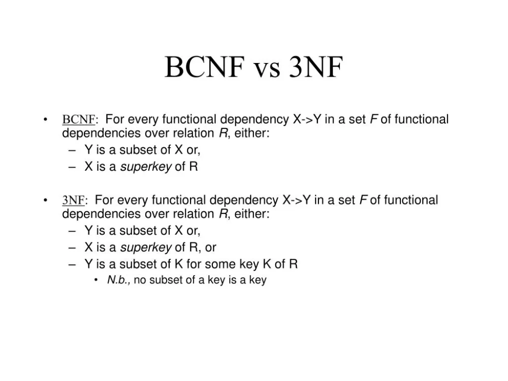 Diferencia entre 3NF y BCNF Tecnología