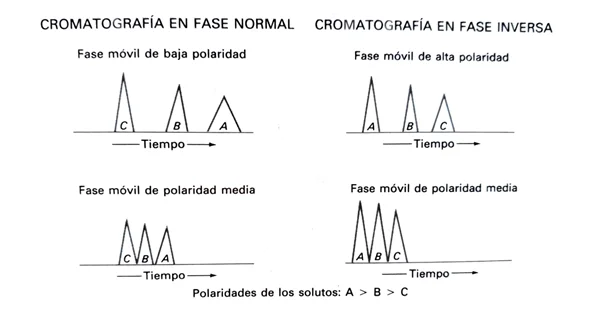 Diferencia entre cromatografía de fase normal y cromatografía de fase inversa