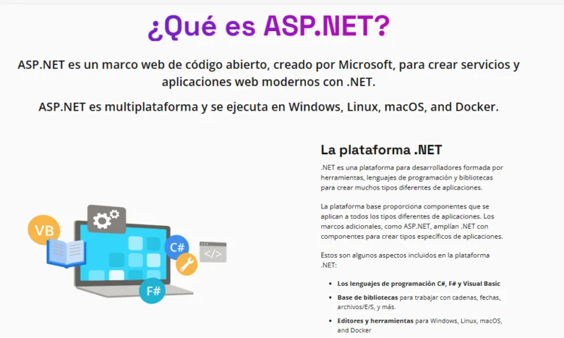 Diferencia entre .NET y ASP.NET Tecnología