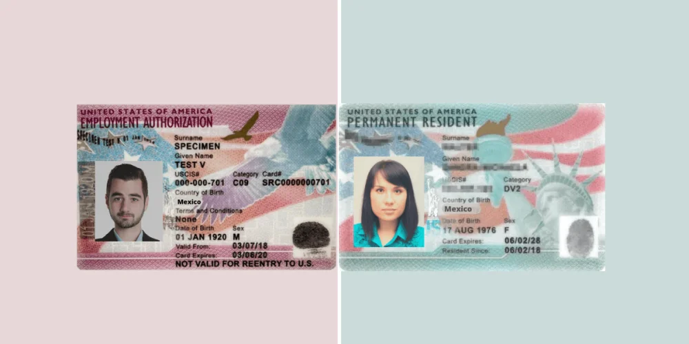 Diferencia entre una visa de trabajo y una tarjeta verde