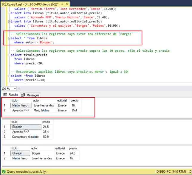 Diferencia entre único y distinto en SQL