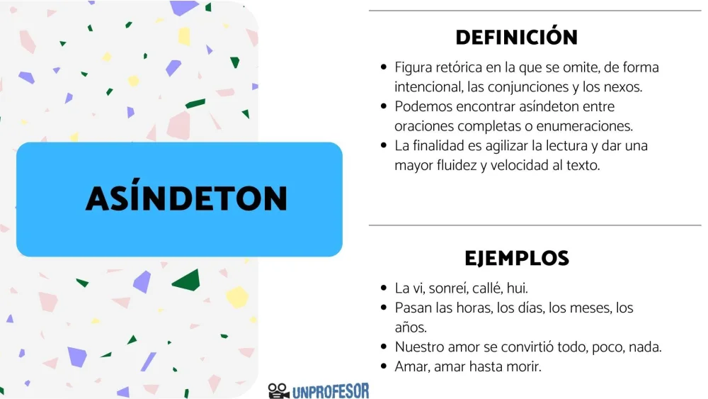 ¿Qué es el asíndeton?