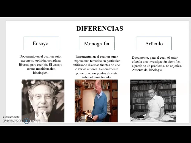 Diferencia entre artículo y ensayo