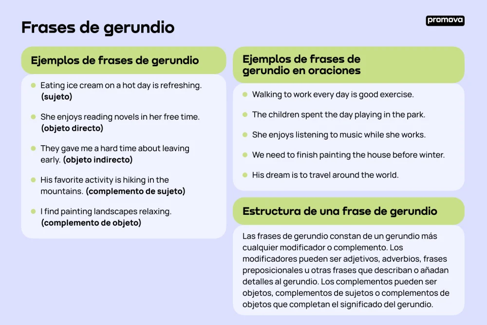 ¿Qué es la frase de gerundio?