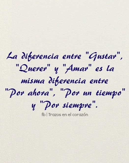 Diferencia entre gustar y amar