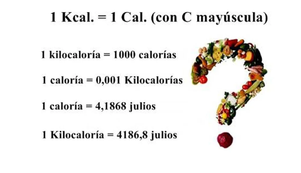 Diferencia entre kcal y cal