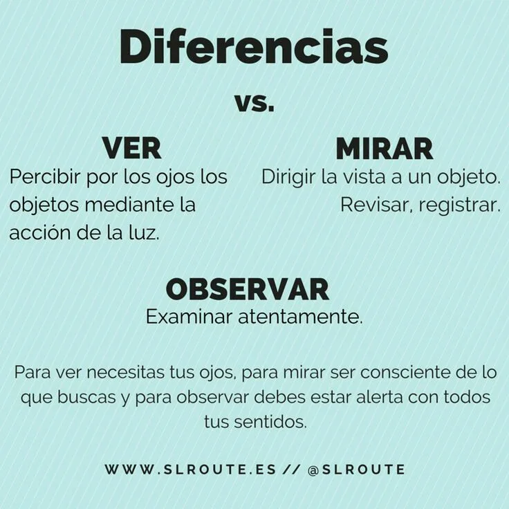 Diferencia entre ver y mirar