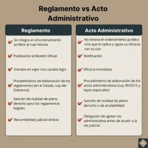 Diferencia entre acto y ley General
