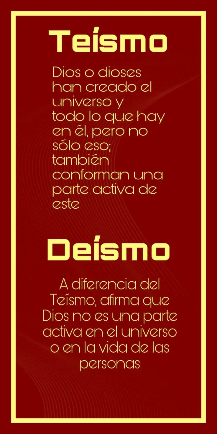 Diferencia entre deísmo y teísmo