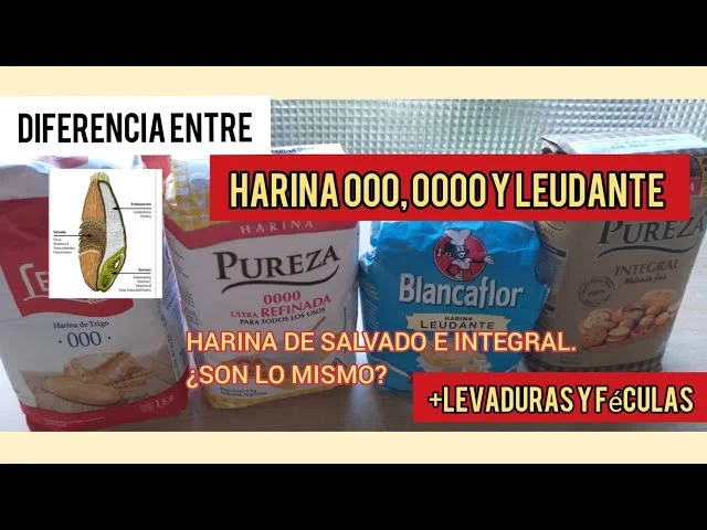 Diferencia entre harina común harina leudante y harina común