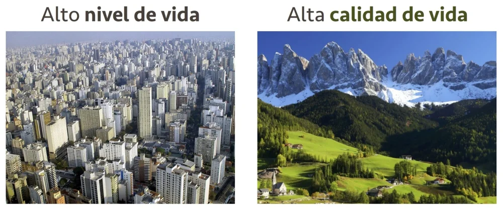 Diferencia entre nivel de vida y calidad de vida